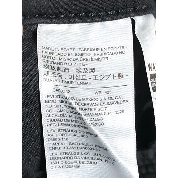 Levis 725 High Rise Bootcut Black Jeans Womens 23x26.5 Western Flare Stretch Y2K - Picture 8 of 11